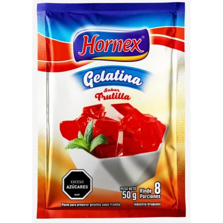GELATINA HORNEX 8 POR. FRUTILLA