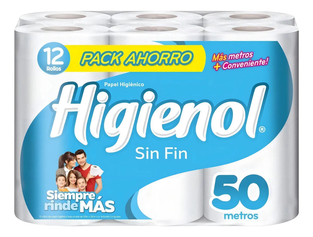 HIGIENOL SIN FIN 60 MTS. X 12 ROLLOS